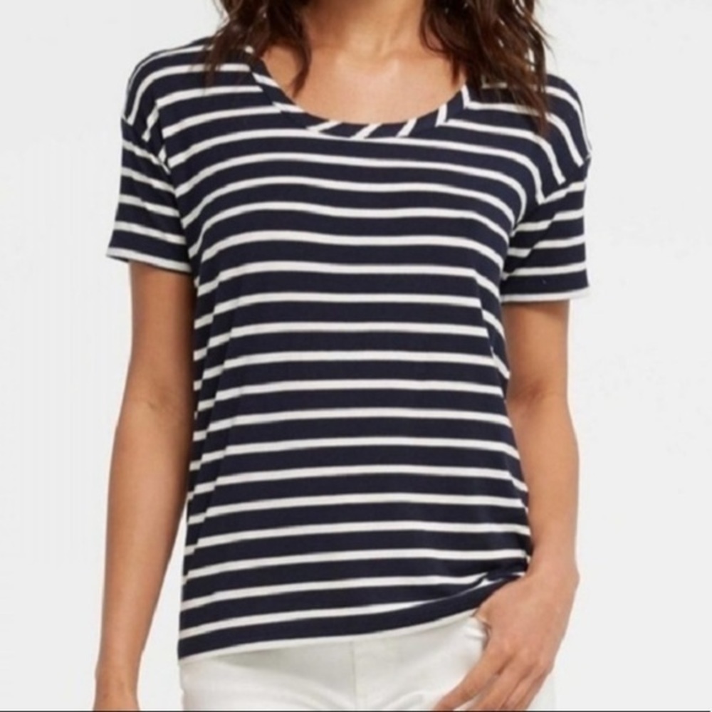 Draper James Striped Short Sleeve Shirt XS - Picture 6 of 6